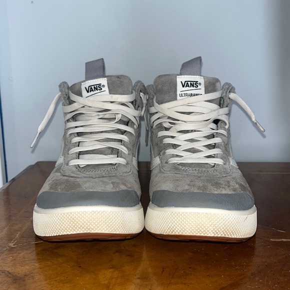 Vans UltraRange HI MTE Wool Frost Gray Suede Sneakers - Picture 2 of 4